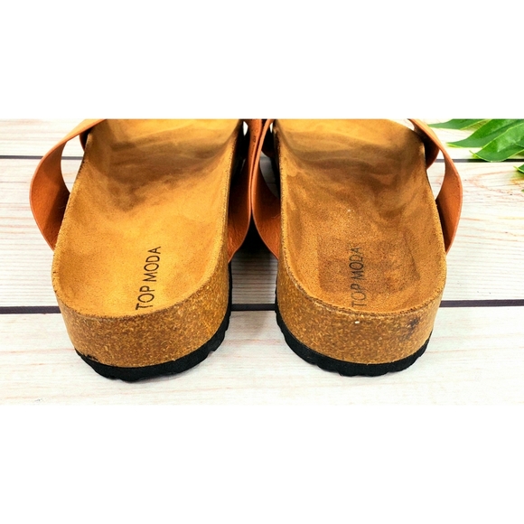 Top Moda crisscross sandals tan 6 1/2 NWT - Picture 5 of 8